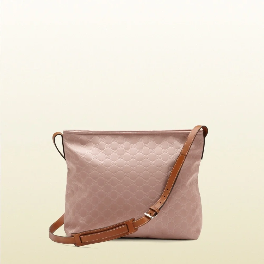 NWT Authentic Gucci Nylon Guccissima Messenger Bag - Picture 3 of 10